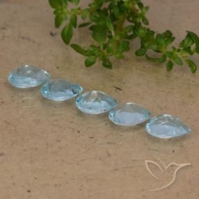 2.55 ct natürliche Himmerlblau Topas-Edelsteine, Birnenform, VVS-VS