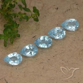 2.32 ct natürliche Himmerlblau Topas-Edelsteine, Birnenform, VVS-VS