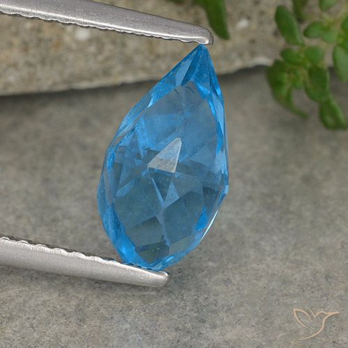 2.67ct Natürlicher Swiss Blue Topas, Briolette, VVS-VS