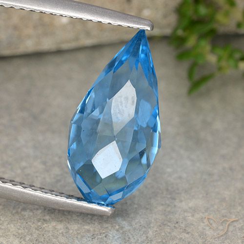 2.71ct Natürlicher Swiss Blue Topas, Briolette, VVS-VS