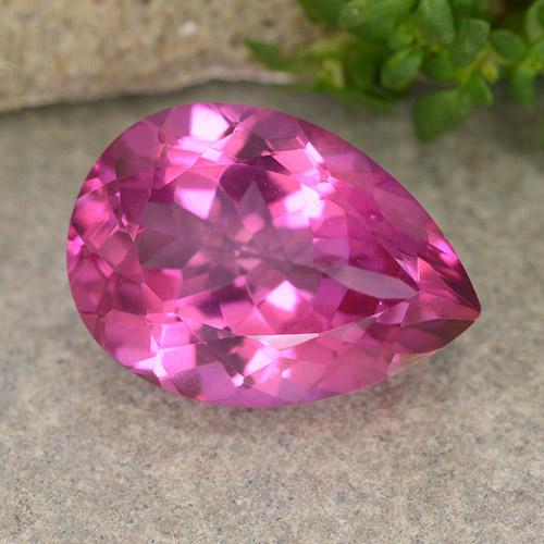 6.64ct Natürlicher pink Topas, Birnenform, VVS-VS