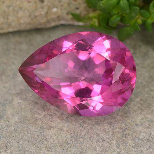 9,17 ctw natürlicher pink Topas, Birnenform, VVS-VS