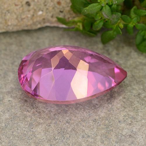 9,17 ctw natürlicher pink Topas, Birnenform, VVS-VS