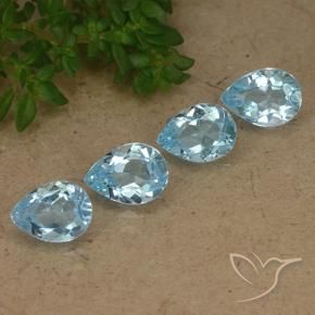 3.15 ct natürliche Himmerlblau Topas-Edelsteine, Birnenform, VVS-VS