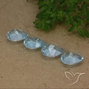 3.15 ct natürliche Himmerlblau Topas-Edelsteine, Birnenform, VVS-VS