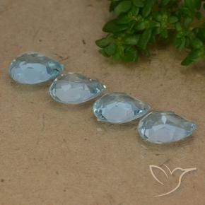3.45 ct natürliche Himmerlblau Topas-Edelsteine, Birnenform, VVS-VS