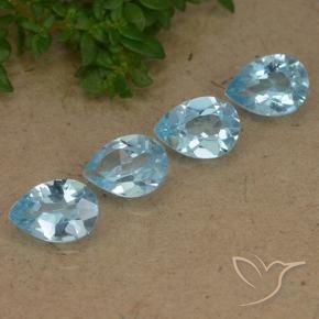 3.20 ct natürliche Himmerlblau Topas-Edelsteine, Birnenform, VVS-VS