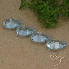 3.20 ct natürliche Himmerlblau Topas-Edelsteine, Birnenform, VVS-VS