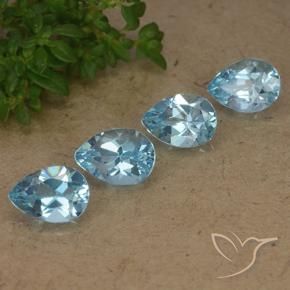 3.61 ct natürliche Himmerlblau Topas-Edelsteine, Birnenform, VVS-VS