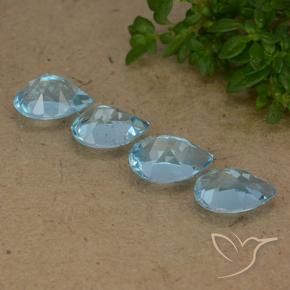3.61 ct natürliche Himmerlblau Topas-Edelsteine, Birnenform, VVS-VS