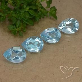 3.36 ct natürliche Himmerlblau Topas-Edelsteine, Birnenform, VVS-VS