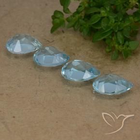 3.36 ct natürliche Himmerlblau Topas-Edelsteine, Birnenform, VVS-VS