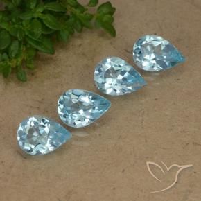 2.68 ct natürliche Himmerlblau Topas-Edelsteine, Birnenform, VVS-VS