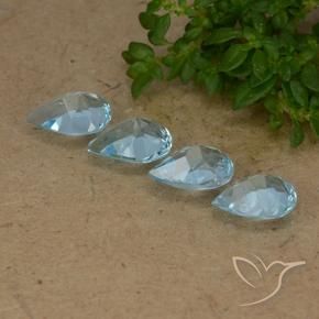 2.68 ct natürliche Himmerlblau Topas-Edelsteine, Birnenform, VVS-VS