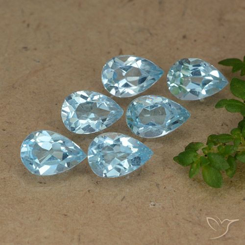3.11ctw Natürlicher Himmerlblau Topas, Birnenform, VVS-VS