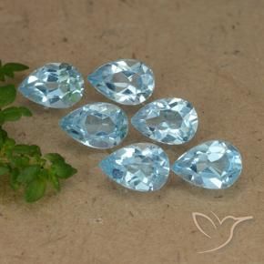 3.11 ct natürliche Himmerlblau Topas-Edelsteine, Birnenform, VVS-VS