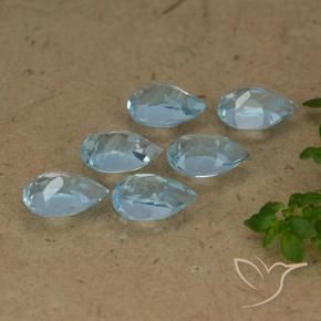 3.11 ct natürliche Himmerlblau Topas-Edelsteine, Birnenform, VVS-VS