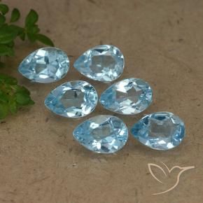 3.28 ct natürliche Himmerlblau Topas-Edelsteine, Birnenform, VVS-VS