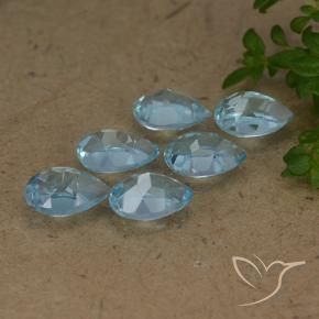 3.28 ct natürliche Himmerlblau Topas-Edelsteine, Birnenform, VVS-VS