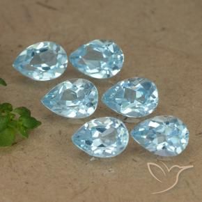 3.21 ct natürliche Himmerlblau Topas-Edelsteine, Birnenform, VVS-VS