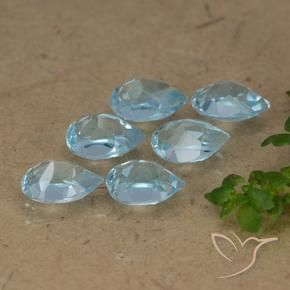 3.21 ct natürliche Himmerlblau Topas-Edelsteine, Birnenform, VVS-VS