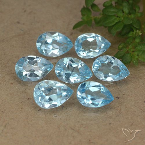 3.83ctw Natürlicher Himmerlblau Topas, Birnenform, VVS-VS