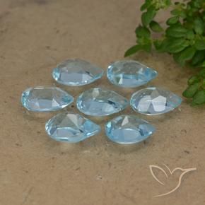 3.83 ct natürliche Himmerlblau Topas-Edelsteine, Birnenform, VVS-VS