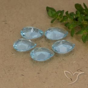 3.87 ct natürliche Himmerlblau Topas-Edelsteine, Birnenform, VVS-VS