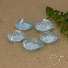 4.39 ct natürliche Himmerlblau Topas-Edelsteine, Birnenform, VVS-VS