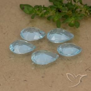 3.82 ct natürliche Swiss Blue Topas-Edelsteine, Birnenform, VVS-VS