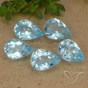 3.33 ct natürliche Himmerlblau Topas-Edelsteine, Birnenform, VVS-VS