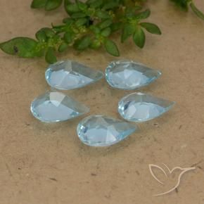 3.33 ct natürliche Himmerlblau Topas-Edelsteine, Birnenform, VVS-VS