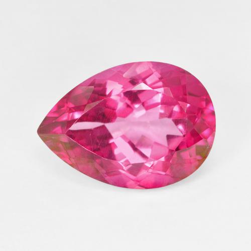 7.23ct Natürlicher pink Topas, Birnenform, VVS-VS