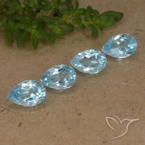 2.12 ct natürliche Himmerlblau Topas-Edelsteine, Birnenform, VVS-VS