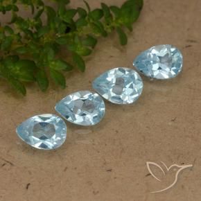 2.16 ct natürliche Himmerlblau Topas-Edelsteine, Birnenform, VVS-VS