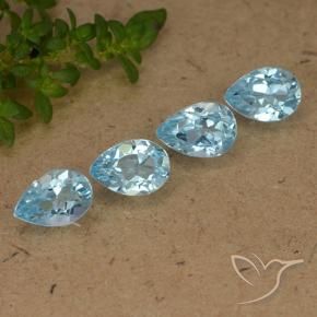 2.30 ct natürliche Himmerlblau Topas-Edelsteine, Birnenform, VVS-VS