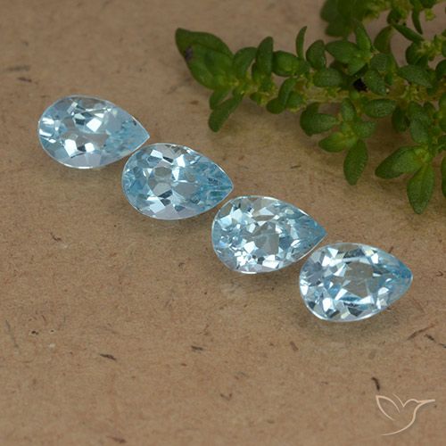 2.22ctw Natürlicher Swiss Blue Topas, Birnenform, VVS-VS