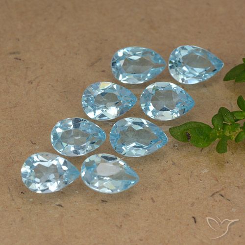3.97ctw Natürlicher Himmerlblau Topas, Birnenform, VVS-VS