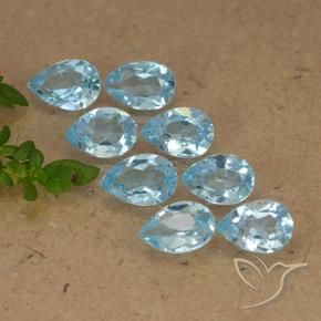 3.97 ct natürliche Himmerlblau Topas-Edelsteine, Birnenform, VVS-VS