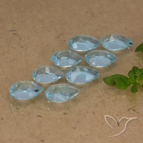 3.97 ct natürliche Himmerlblau Topas-Edelsteine, Birnenform, VVS-VS