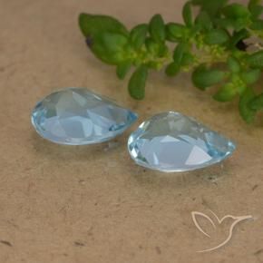 1.70 ct natürliche Himmerlblau Topas-Edelsteine, Birnenform, VVS-VS