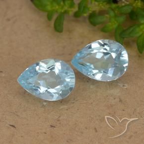 1.55 ct natürliche Himmerlblau Topas-Edelsteine, Birnenform, VVS-VS