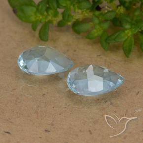 1.55 ct natürliche Himmerlblau Topas-Edelsteine, Birnenform, VVS-VS