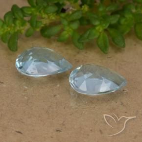 1.62 ct natürliche Himmerlblau Topas-Edelsteine, Birnenform, VVS-VS
