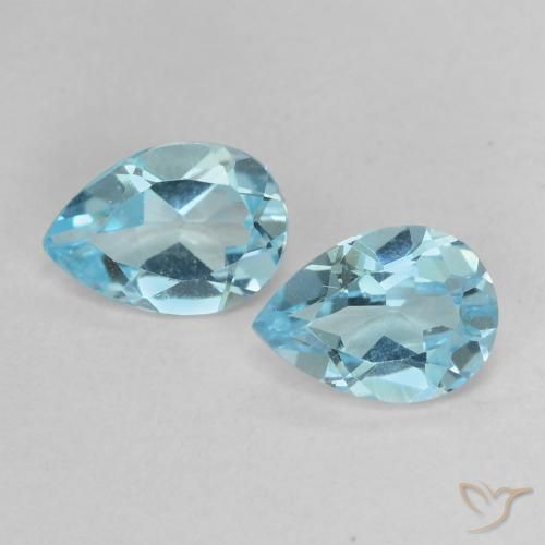 1.65ctw Natürlicher Himmerlblau Topas, Birnenform, VVS-VS
