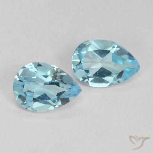 1.65 ct natürliche Himmerlblau Topas-Edelsteine, Birnenform, VVS-VS