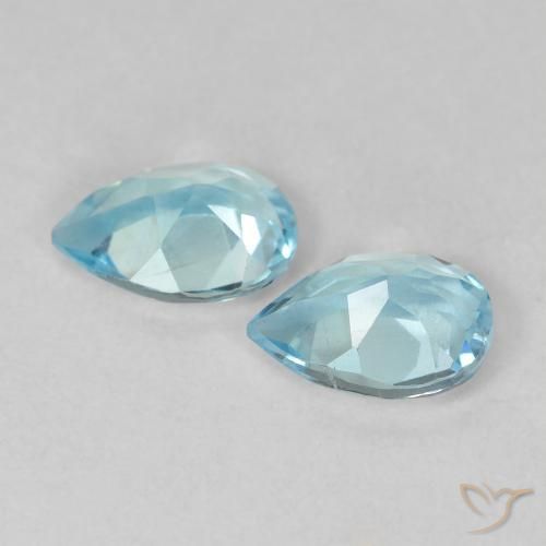 1.65 ct natürliche Himmerlblau Topas-Edelsteine, Birnenform, VVS-VS