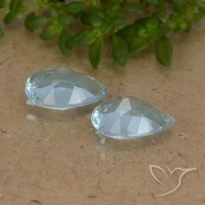 1.54 ct natürliche Himmerlblau Topas-Edelsteine, Birnenform, VVS-VS