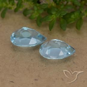 1.77 ct natürliche Himmerlblau Topas-Edelsteine, Birnenform, VVS-VS