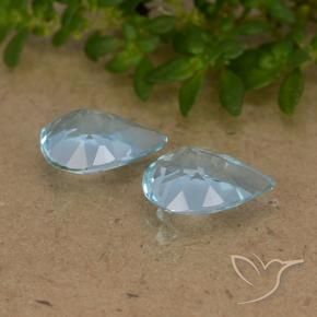 1.53 ct natürliche Himmerlblau Topas-Edelsteine, Birnenform, VVS-VS